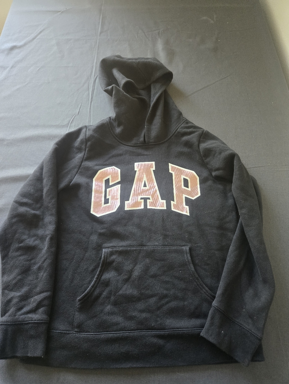 GAP Black Hoodie Sweatshirt with Red Lettering